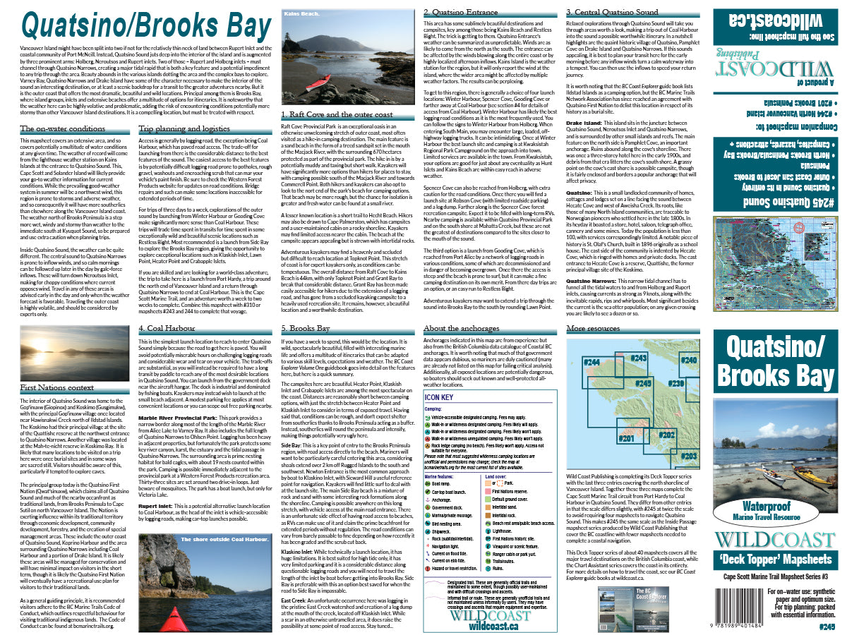 245 Quatsino/Brooks Bay Kayaking and Boating Map