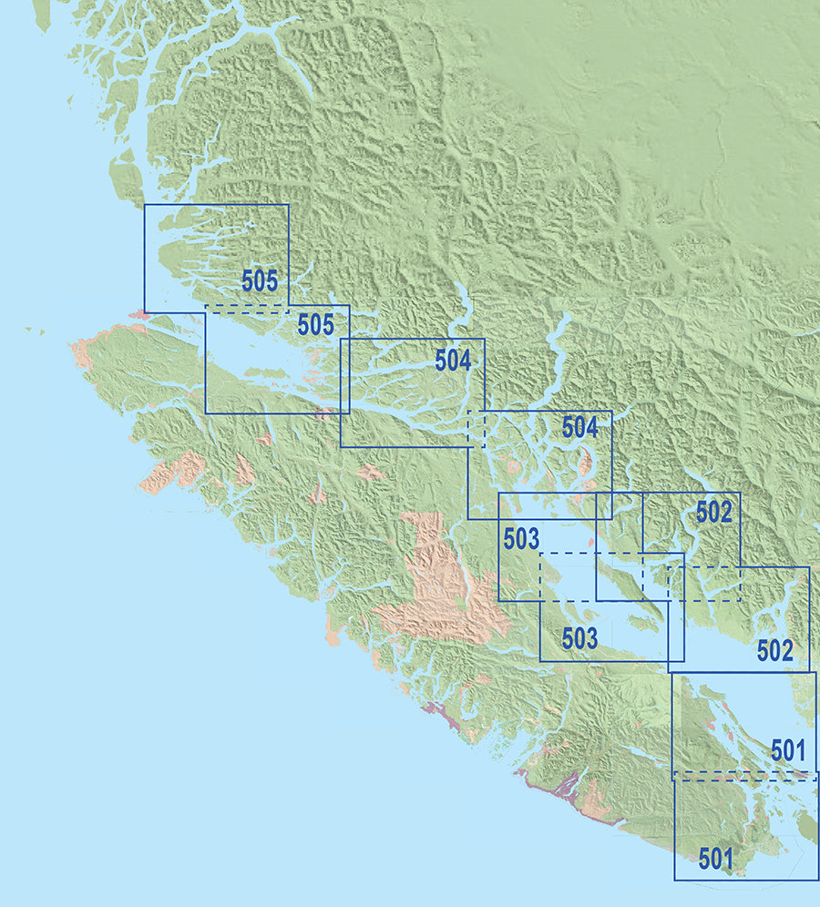 500 Inside Passage Marine Chart Assistant 5-Pack: BC South Coast